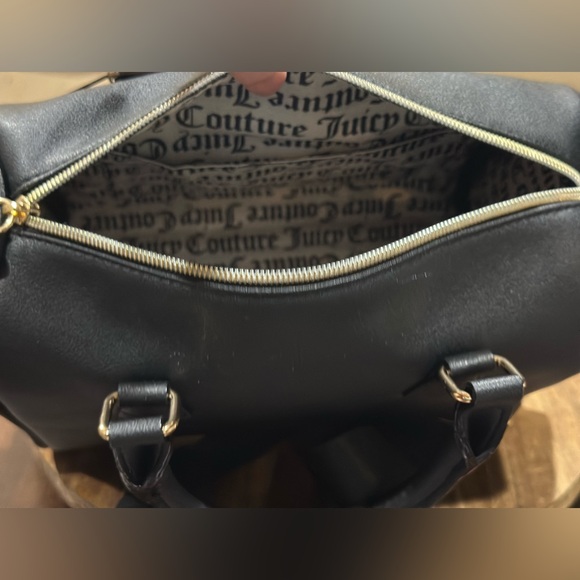 JUICY COUTURE BLACK LIQUORICE OBSESSION- SATCHEL BAG NWT - Picture 10 of 13